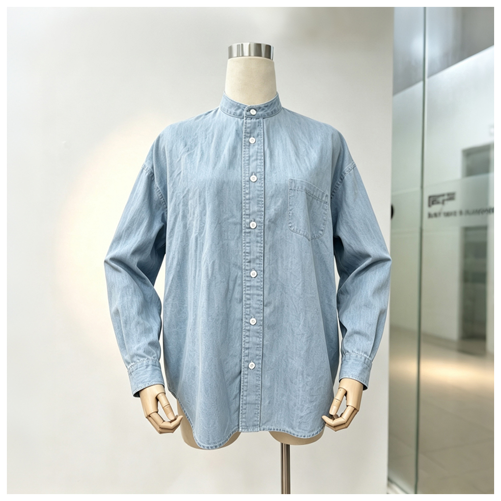 Tosinclothings-Ladies' Denim Shirt-01